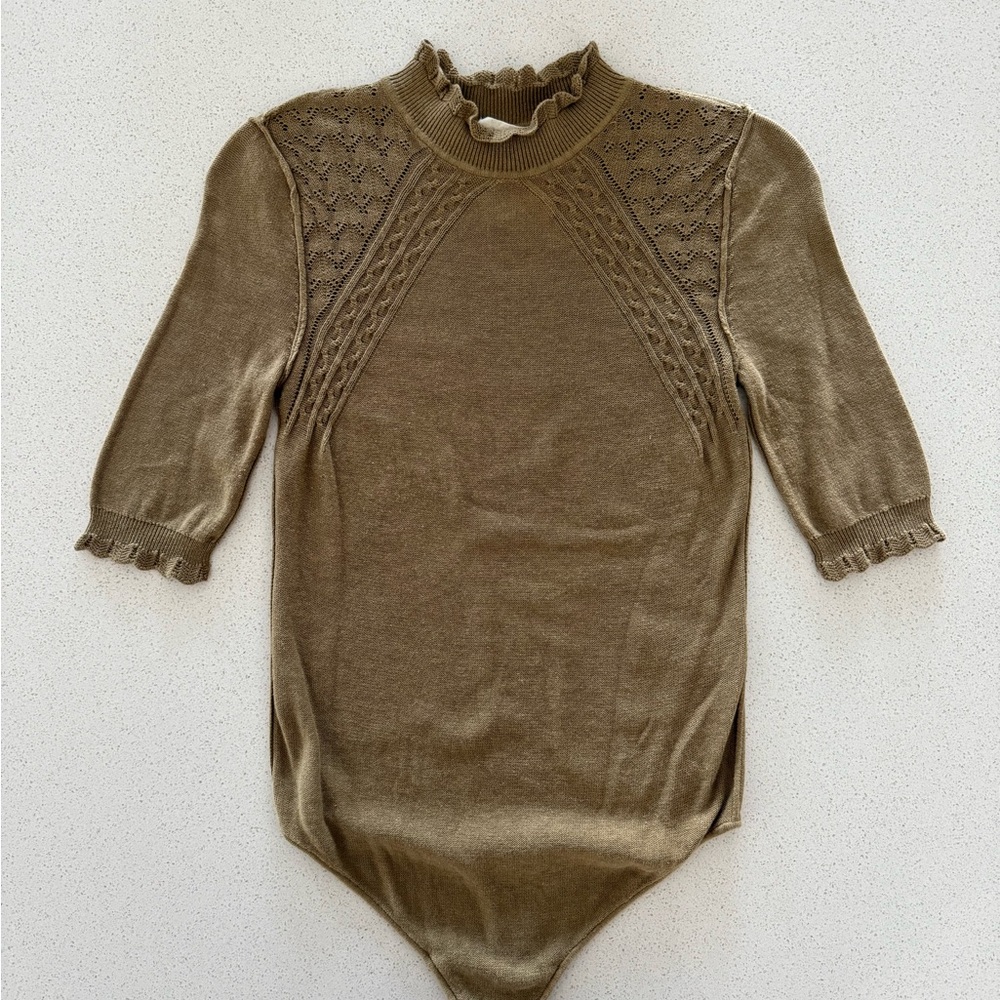 Free People Bodysuit with Ruffle Details